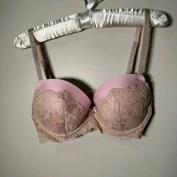 Victoria secret dream  angels bra 32D PINK AND GOLD SHIMMER - Picture 3 of 5